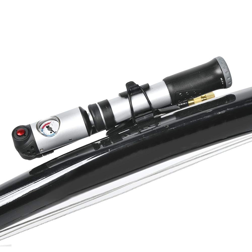 Duokon Pompa per Pneumatici per Bici, Pompa d'Aria Portatile in Lega di Alluminio per Bici 300 psi di Pressione per Schrader/Presta