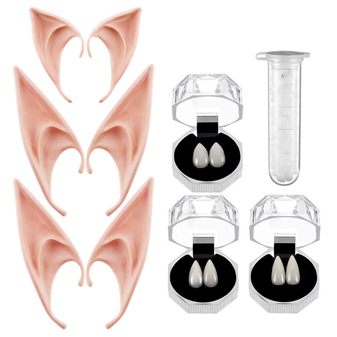 Adult Fake Body Parts,Pointed Ears Vampire Teeth Perfect for Party Cosplay