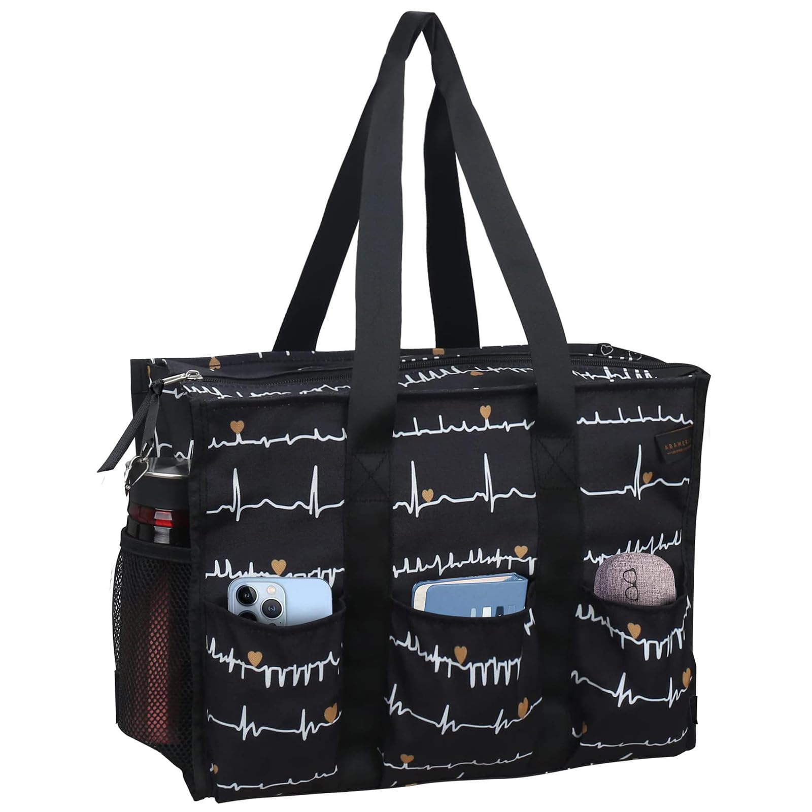 ABAMERICA Nurse Bags for Work Nursing Bag Multiple Pockets Waterproof Organizing Zip Top Clinical Bag for Nursing Students