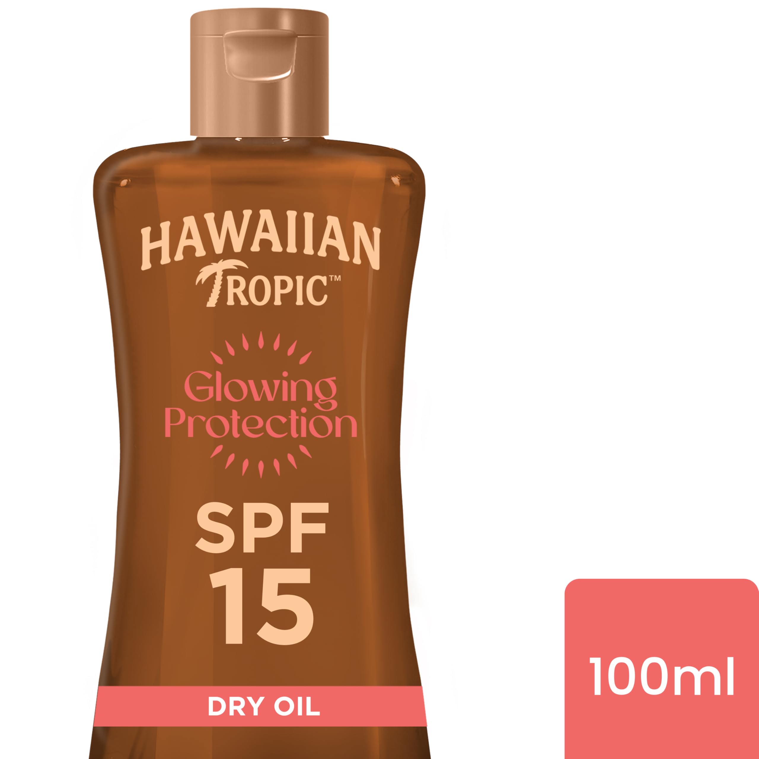 Hawaiian Tropic Aceite Solar SPF 15 - Glowing Oil Aceite Bronceador en Spray con Fragancia Coco & Aceite de Argán - 200 ml (Individual)