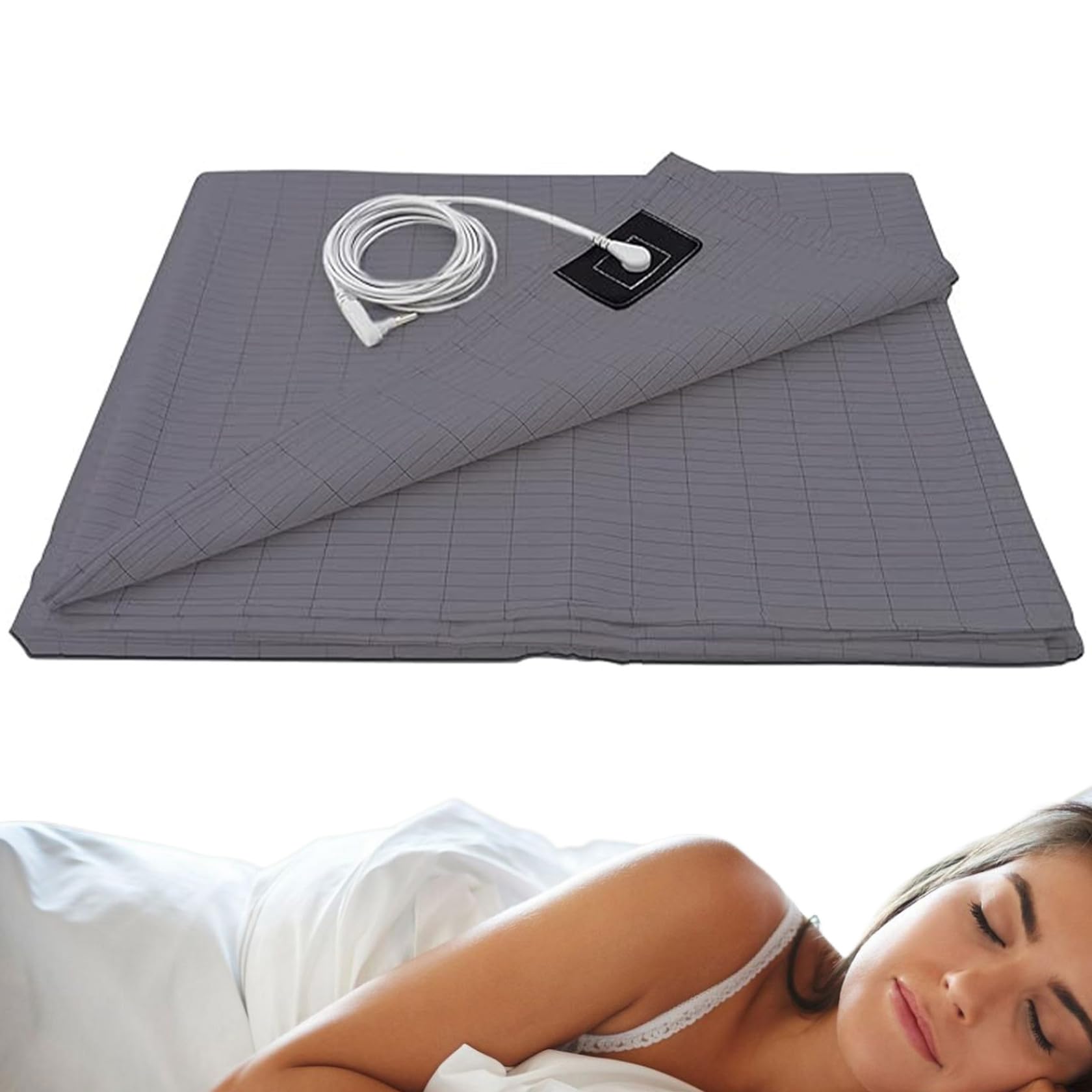 Drap de mise à la terre lit doux respirant avec câble de connexion pliable