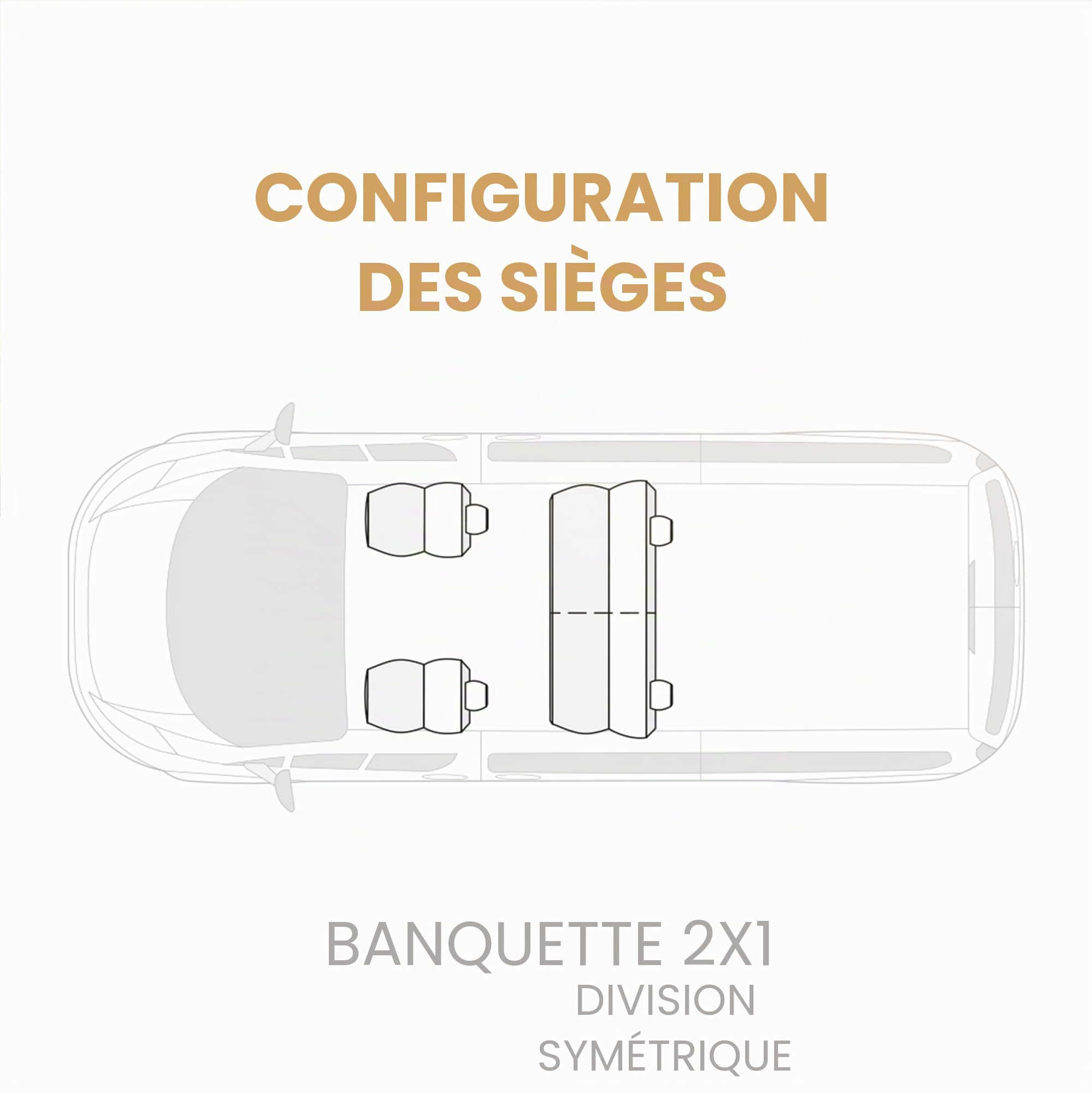 MOTOS Housse Siege Voiture Personnalisée pour Toyota Aygo I 2005-2014, Protection de siège de Voiture avec système de Coussins gonflables Actifs, idéale pour Les conducteurs, matériau à Trois Couches