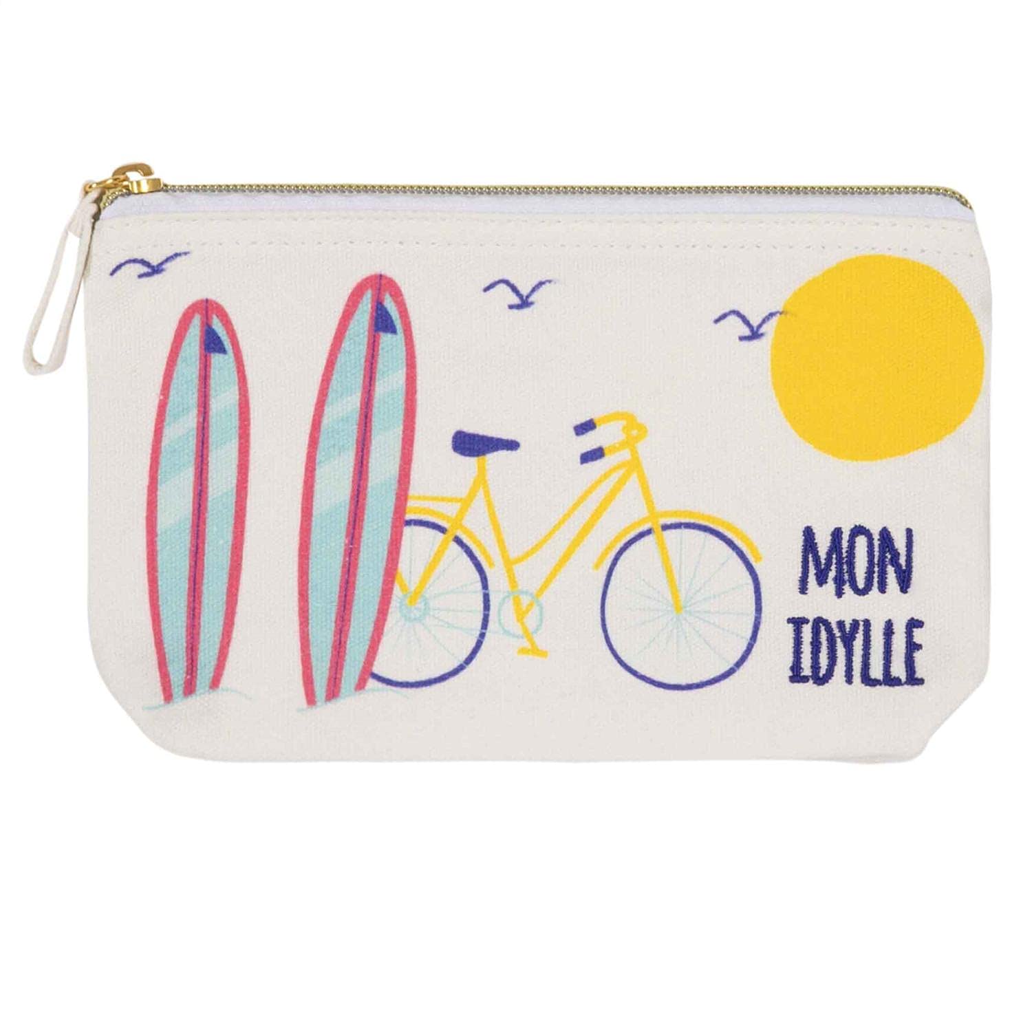 DRAEGER PARIS 1886 Colourful Printed Cotton Bag Organiser Beauty Pouch - Mon Idylle