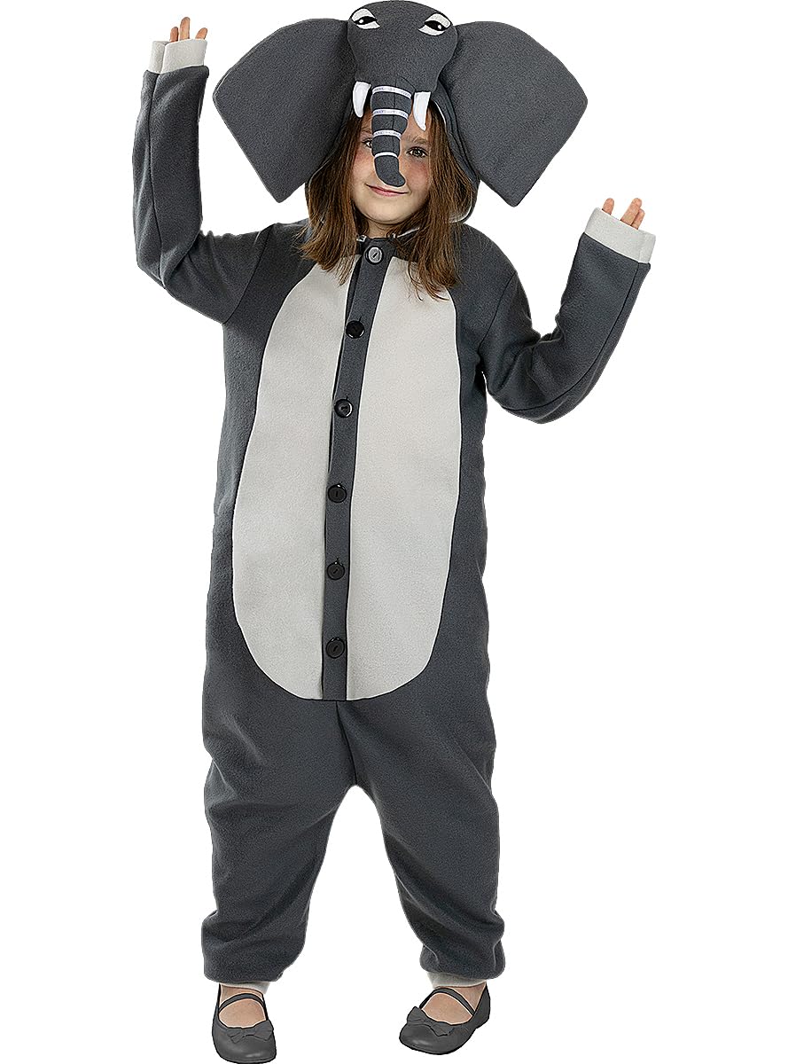 Funidelia | Disfraz de elefante onesie para niño y niña Animales - Disfraz para niños y divertidos accesorios para Fiestas, Carnaval y Halloween - Gris/Plateado