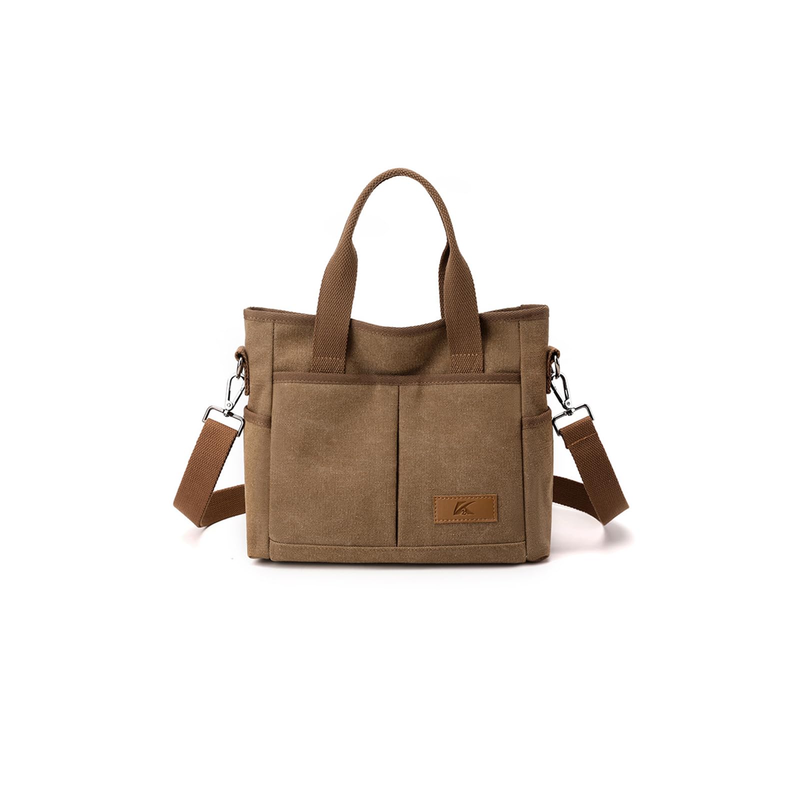 Borsa a Mano Donna in Tela Casuale Moda Messenger Media Capacità Tracolla Multifunzione Tote per Viaggi Lavoro Shopping Uso Quotidiano Caffè
