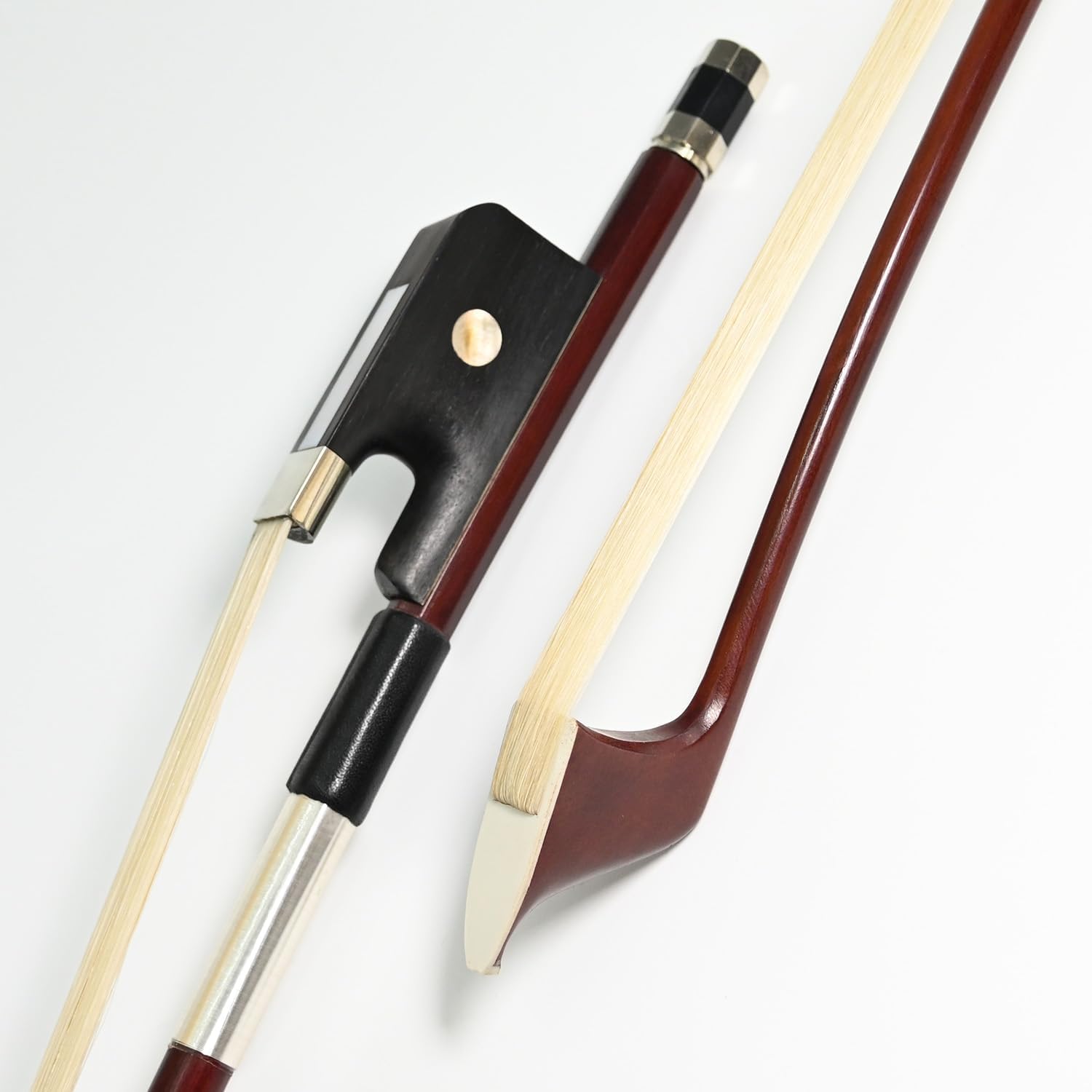 Brazilwood French Style Double Bass Bow 3/4 Size Well-Handmade Deep and Powerful Sound