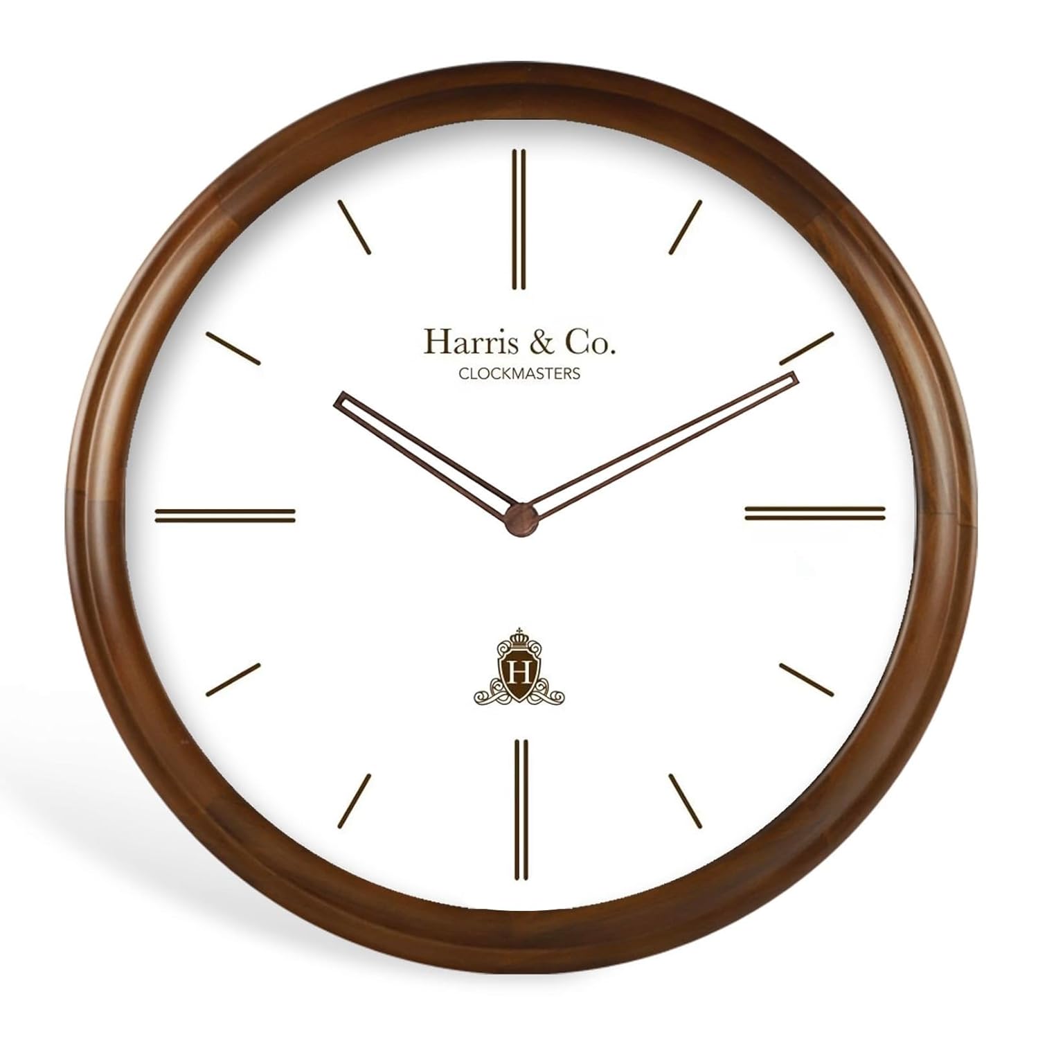Buy HARRIS & CO. CLOCKMASTERS Luxury Wooden Minimalist Design, Silent