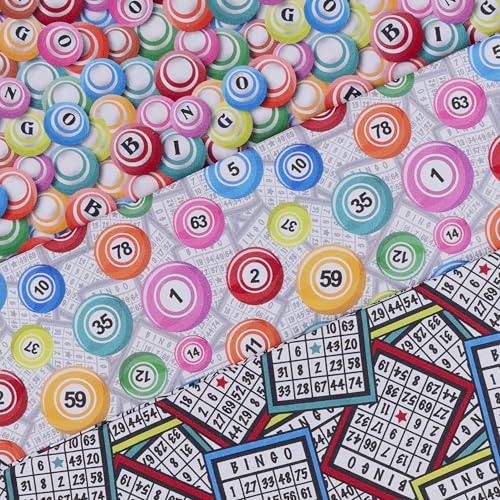 Premium 100% Cotton Bingo Fabric - 45in Wide for Quilting, Crafts, and Stylish Home Decor | Custom Cuts Available 5 Premium 100% Cotton Bingo Fabric - 45in Wide for Quilting, Crafts, and Stylish Home Decor | Custom Cuts Available - Image 4