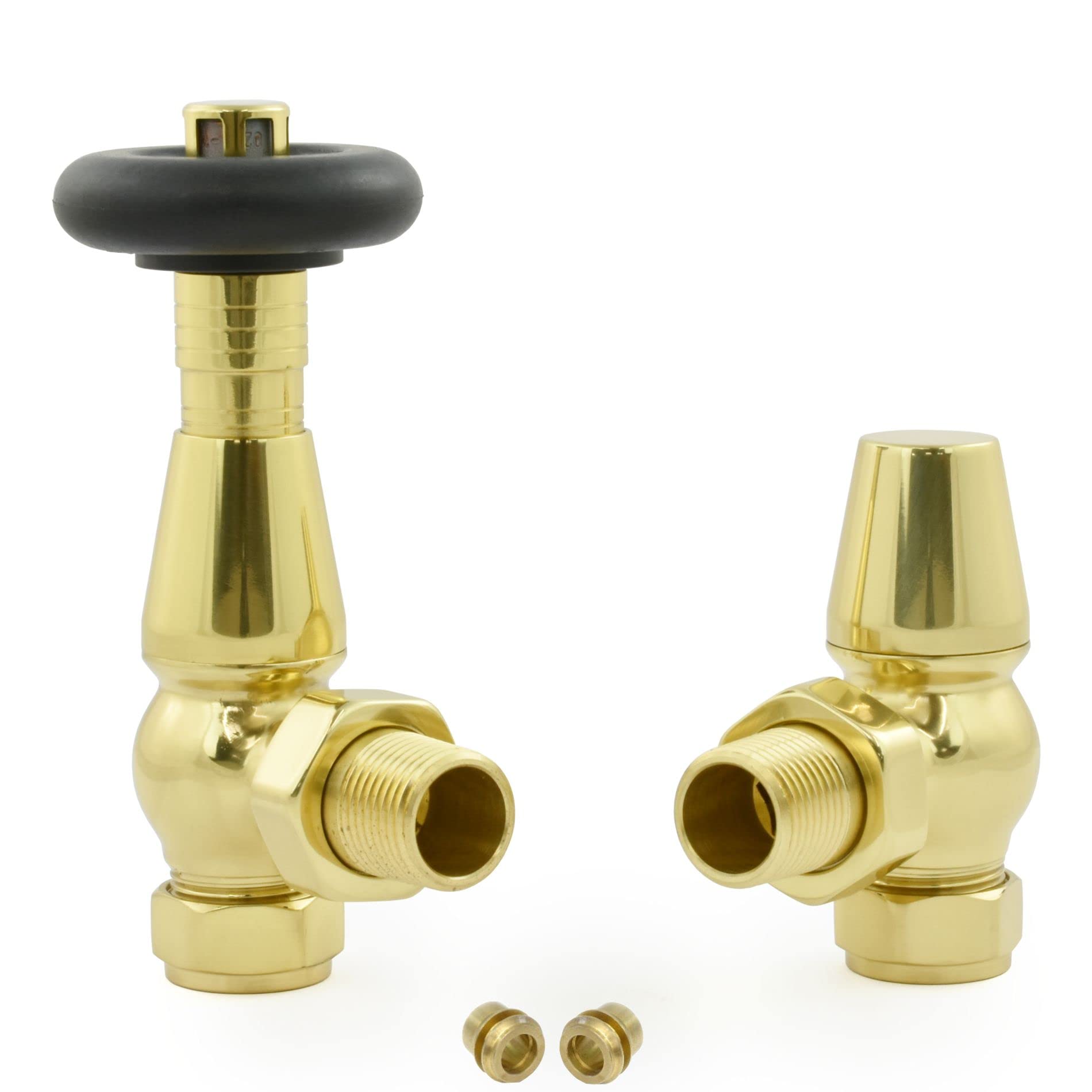 Hot Flow Brass | Jordan Angled Thermostatic Radiator Valve 10Mm Compression (Brass)