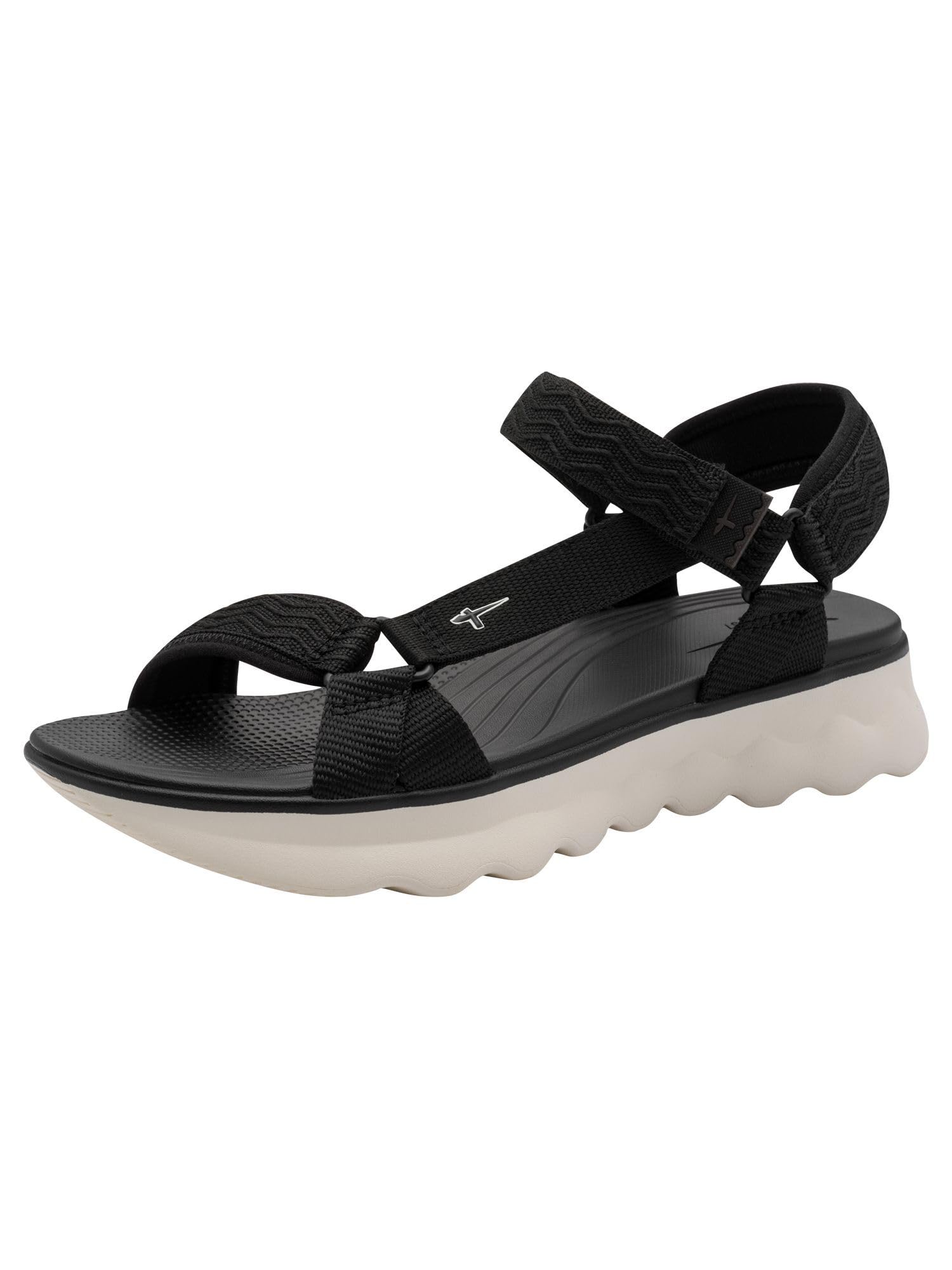 Tamaris Women’s sandal with wedge heel black 5 UK