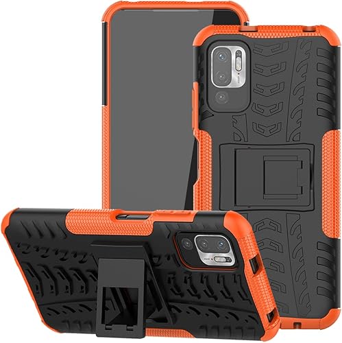Para Redmi Note 10 5GPoco M3 ProRedmi Note 10T 5G M2103K19G Funda de teléfono, con Kickstand Hard PC Back Cover Soft TPU Dual Layer Protection Phone