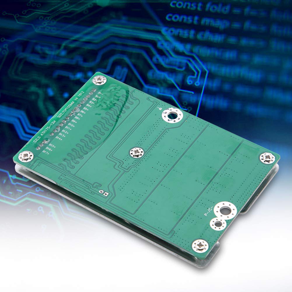 Modulo di Protezione Batteria Agli Ioni di Litio da 50 A con Protezione da Sovraccarico e Cortocircuito per Batterie Al Litio 13-17S