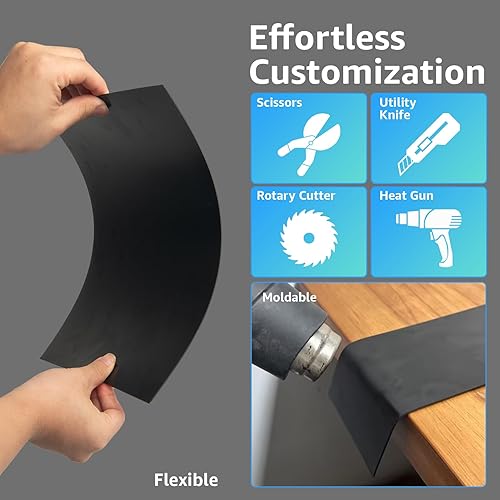 Miniatura 4 de Art3d Hojas de plástico ABS de 116 pulgadas de grosor, 12 x 12 pulgadas, paquete de 4  Hoja de ABS rígida Art3d de dos caras Thermoform (parte