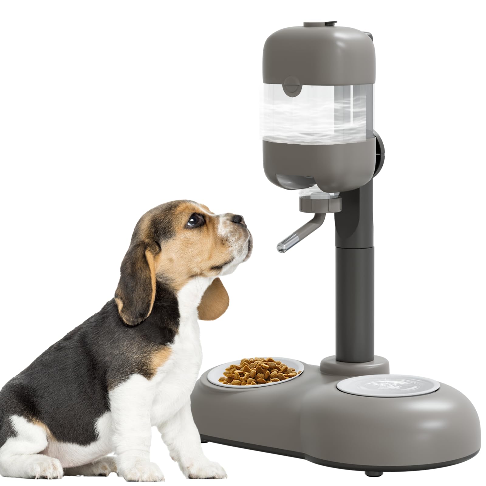 MITOCAPY Puppy Bowls for Small Dogs,3 in 1 Bowl Set with Puppy Water Bottle and 2 Food Grade Ceramic Bowls,15°Tilted Dog Food and Water Bowl Set for