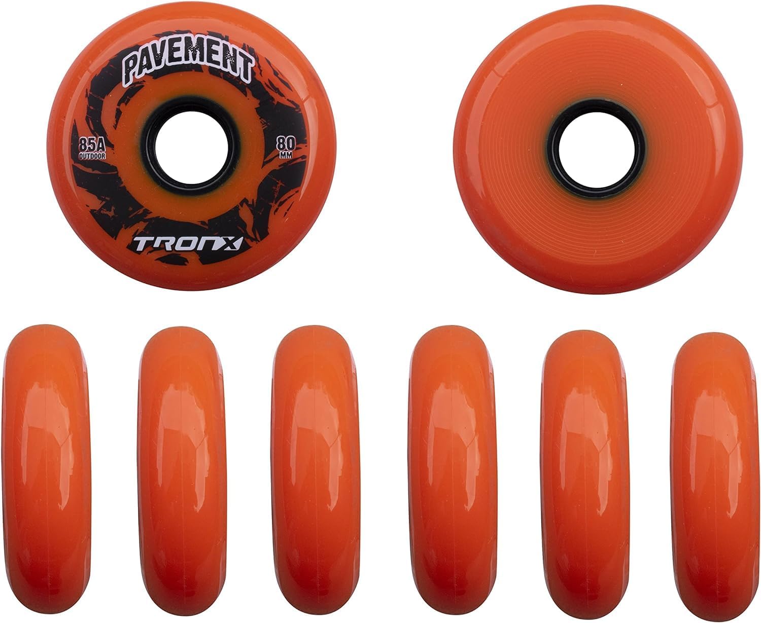 TronX Outdoor Pavement Asphalt Inline Roller Hockey Wheels 8 Pack (59mm)