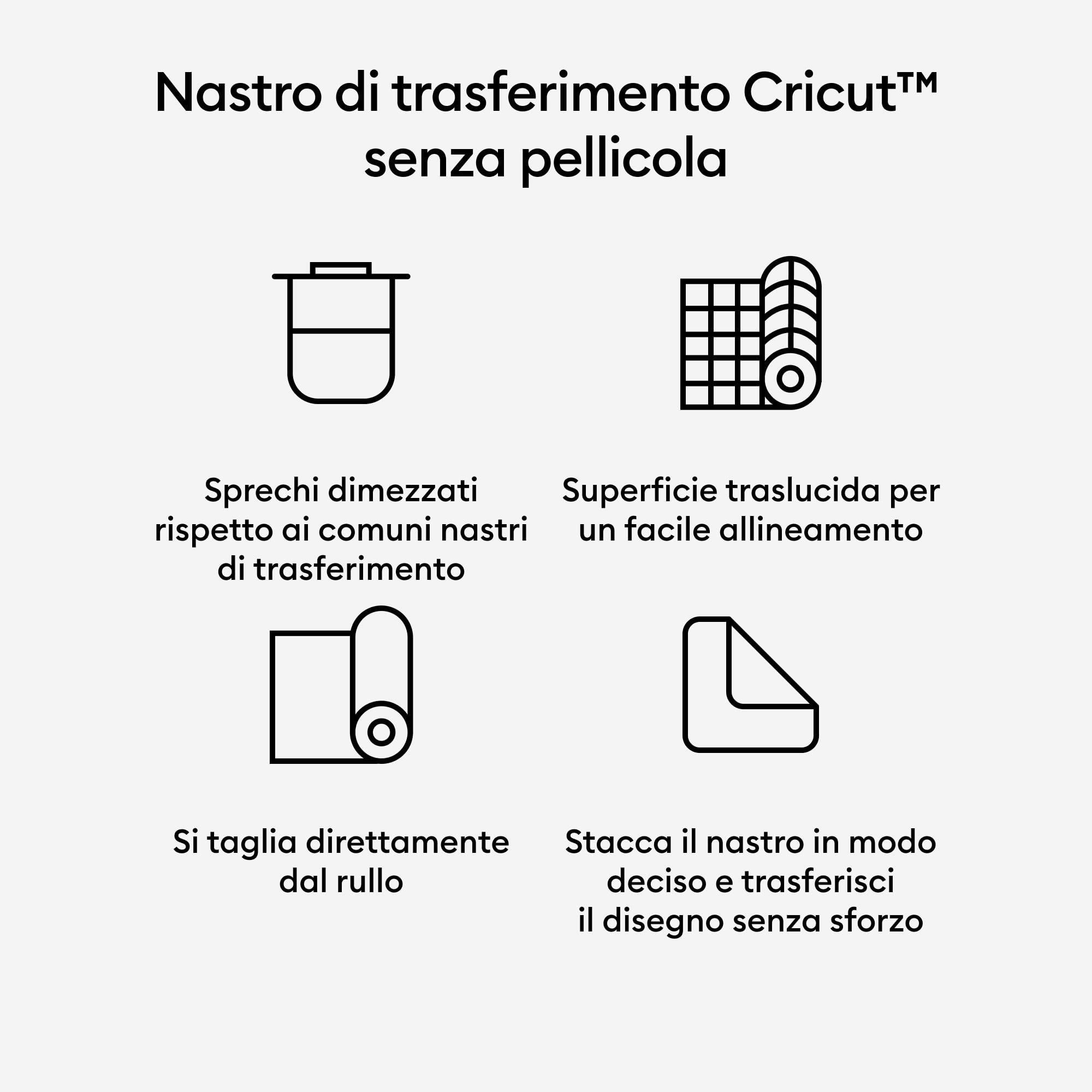 Cricut Nastro di trasferimento senza supporto | 33cm x 4,6m (13" x 15 ft)