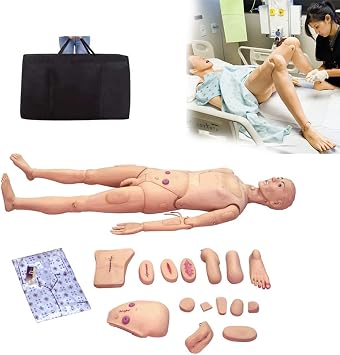 Teaching Model, Skill Geriatric Care Human Model Full Body Manikin for Students Teaching Medical Training Skill 170 Cm Patient Care Manikin Training First Aid Basic Simul