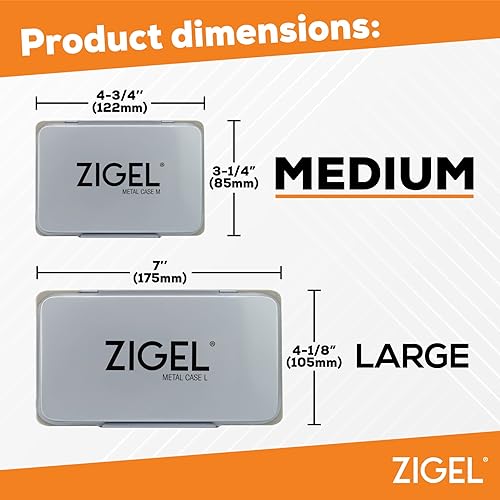 Miniatura 6 de Paquete de 2 almohadillas de sello de metal tamaño mediano, color negro - Tamaño 3 "x 4" - Elige entre 15 colores de tinta