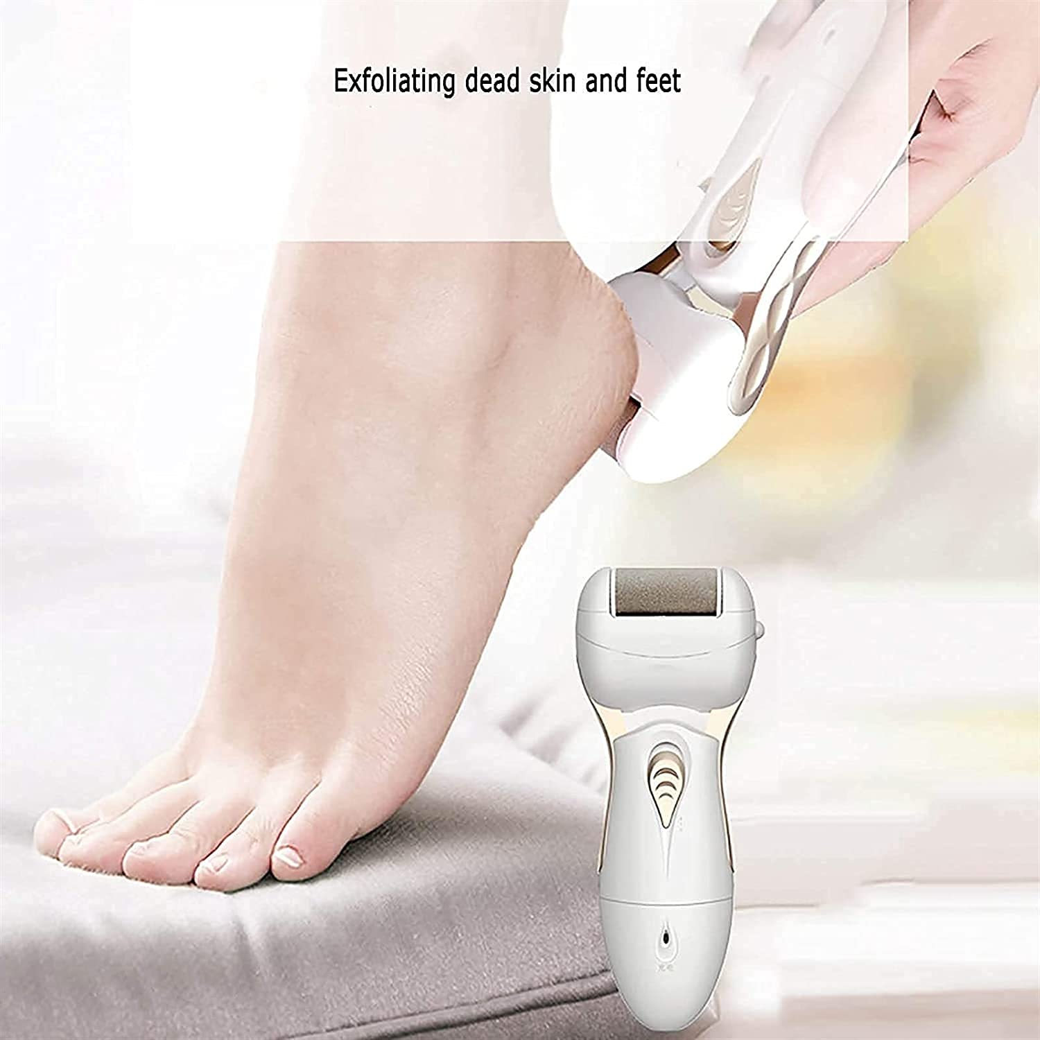 Rimozione del callo del Piede Elettrico, qualità Professionale USB Rimozione Ricaricabile del callo con 3 Teste a rulli, Strumenti per Pedicure a 2 velocità Cura del Piede Rimozione della Pelle