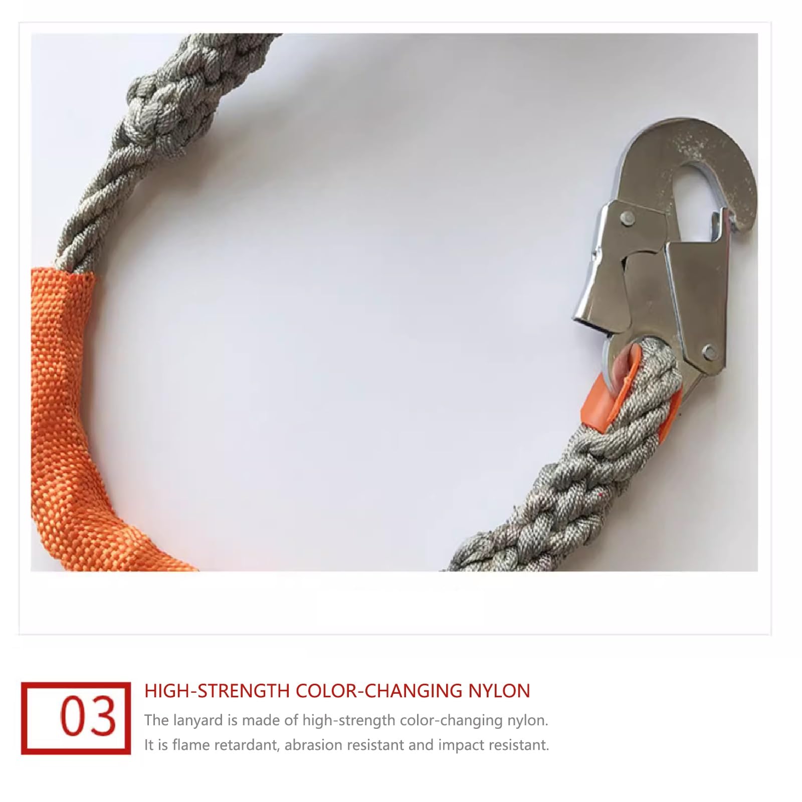 Dispositivo Anticaduta Retrattile 10 Metri - Gancio Autobloccante - Doppia Sicurezza - Carico 150kg - Foto 7