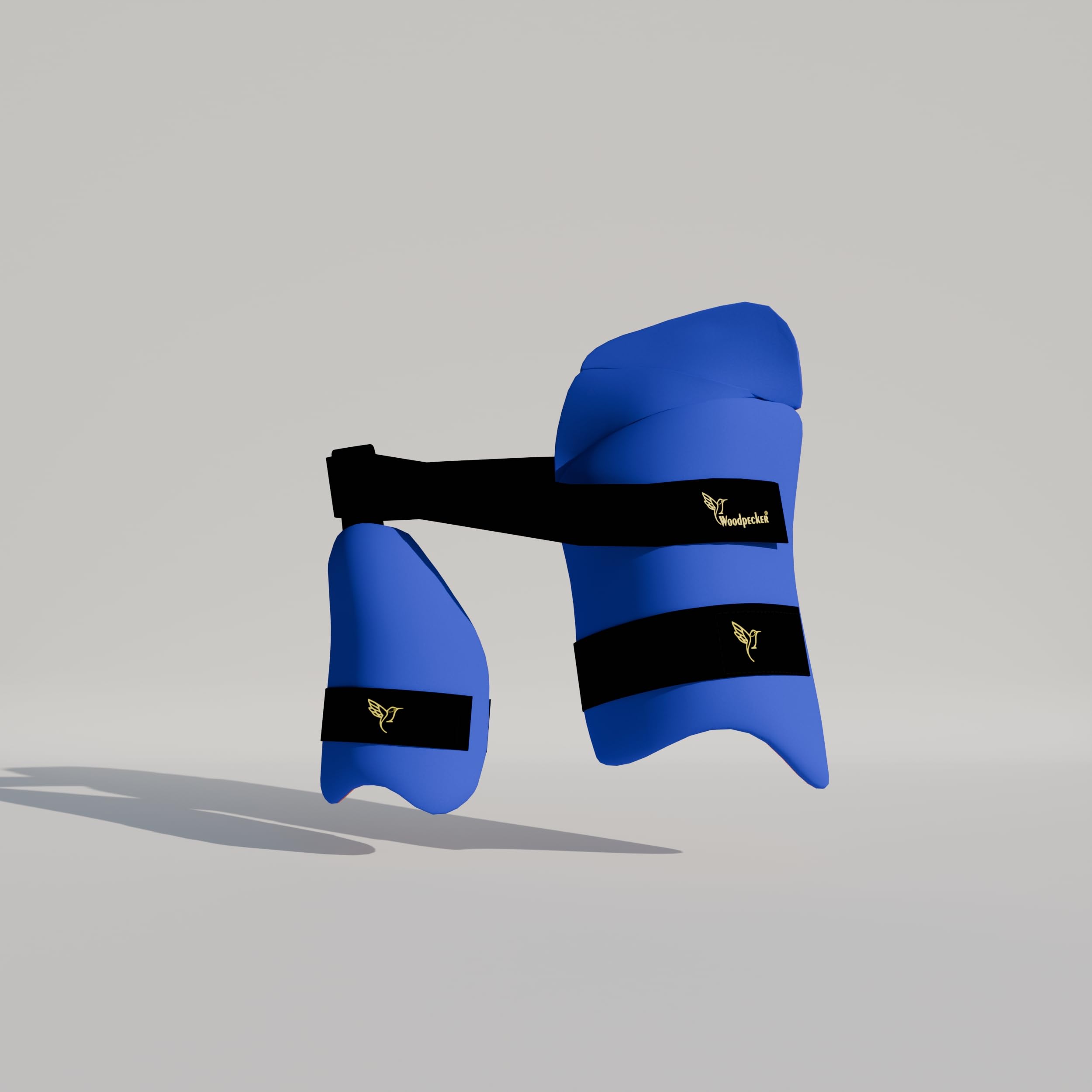 Woodpecker Right Hand Thigh Guard for Cricket (Blue, Regular)