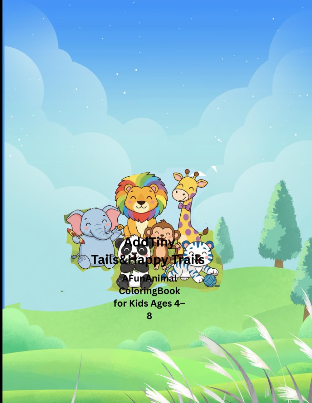 Happy Paws & Friendly Claws: A Cute Animal Coloring Adventure for Kids Ages 4–8