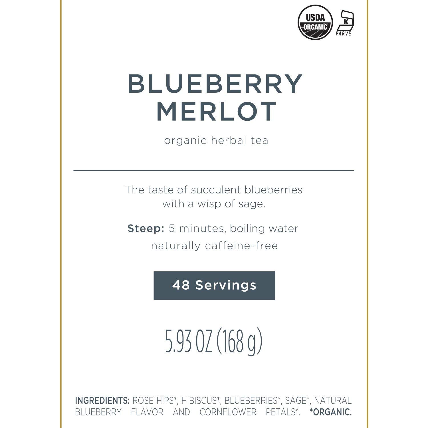 Tea Forte Organic Blueberry Merlot Früchtetee 48 tee-pyramiden - Blueberry Merlot Event Box by Tea Forté