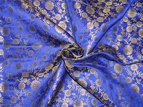 Tissu brocart bleu royal bro612 pour confectionner vos robes de soirée uniques