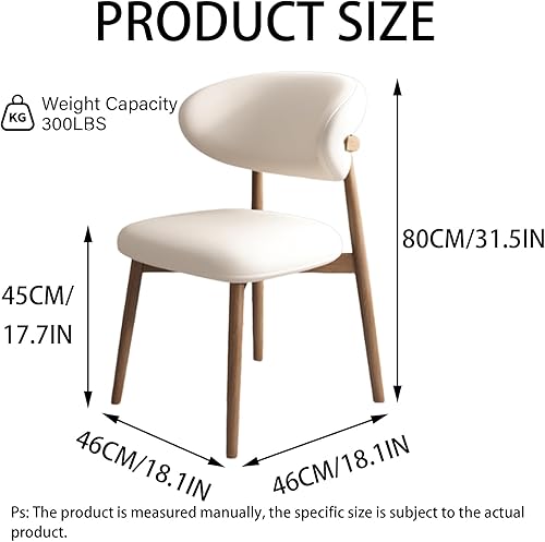 Miniatura 3 de Sillas de comedor de madera maciza, juego de 2 sillas de comedor modernas de mediados de siglo con marco de madera y sillas de comedor tapizadas
