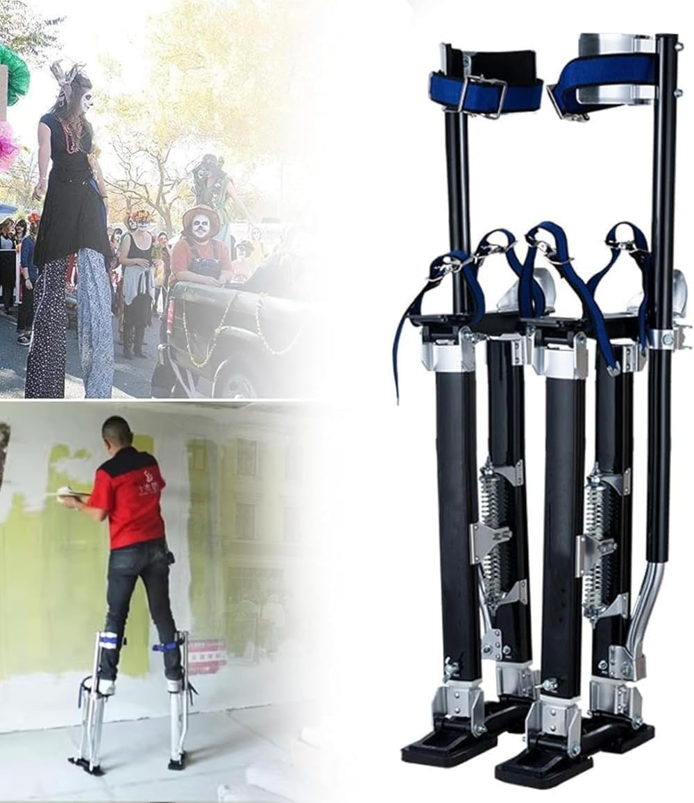 竹馬 乾式壁ペイント 42-102cm 石膏ボード用竹馬 アルミニウムツール 調整可能 塗装/画工/測量用アルミ製竹馬ツールスティルト リフト 高所作業