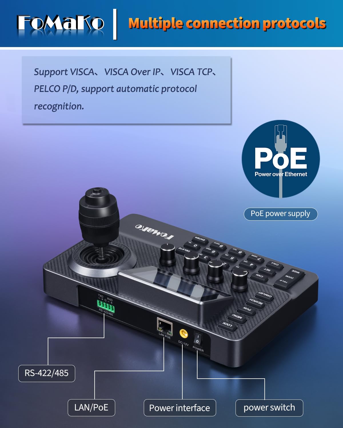 Amazon | FoMaKo NDI PTZ コントローラー PoE対応 プレビュー画面