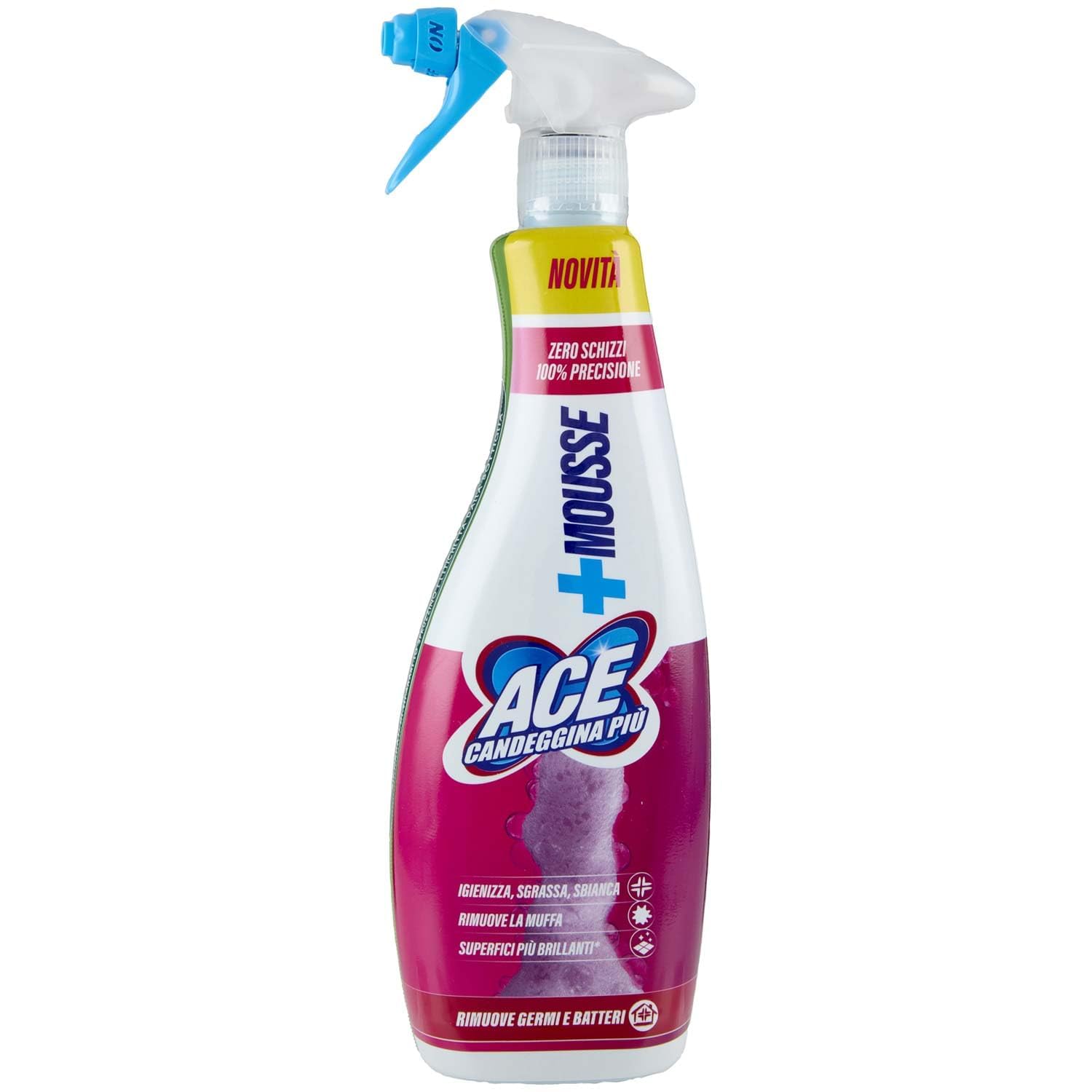 10x Ace Candeggina Mousse Spray, 690 ml,+ Italy Shop Service Kostenloser Schlüsselanhänger