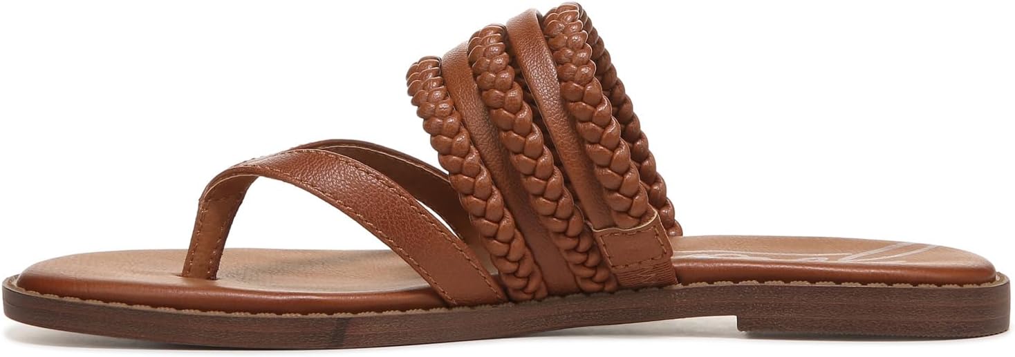 ZODIAC Womens Cary-Woven Flat Sandal Cognac Brown 9 M