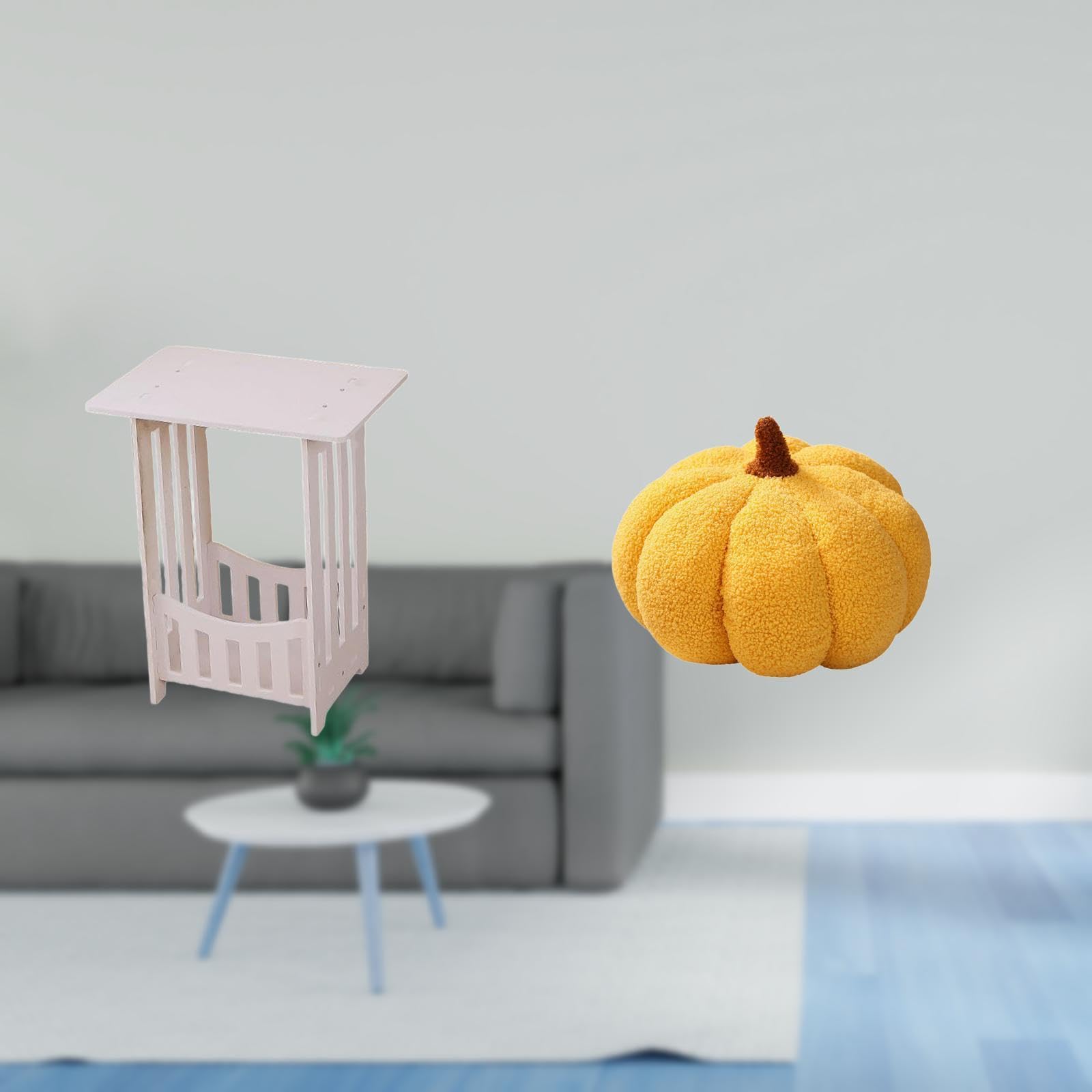 Enakshi® Bedside Table with Plush Pumpkin Pillow Decoration for Hotel Cafe Lounge Room Balcony and Bedroom Sofa Cushion Decor|Home & Garden | Furniture | Tables-image-28