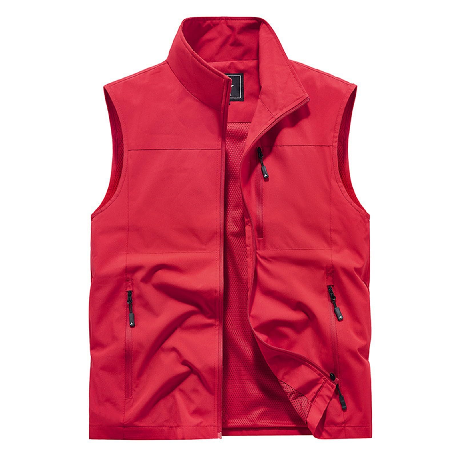 Gilet Uomo Estivo Traspirante Sportivo Giubbino Smanicato Elegante Leggero Cargo Giacca Senza Maniche Multitasche Smanicato Outdoor Giubbino da Trekking Lavoro Pescagilet con tasche