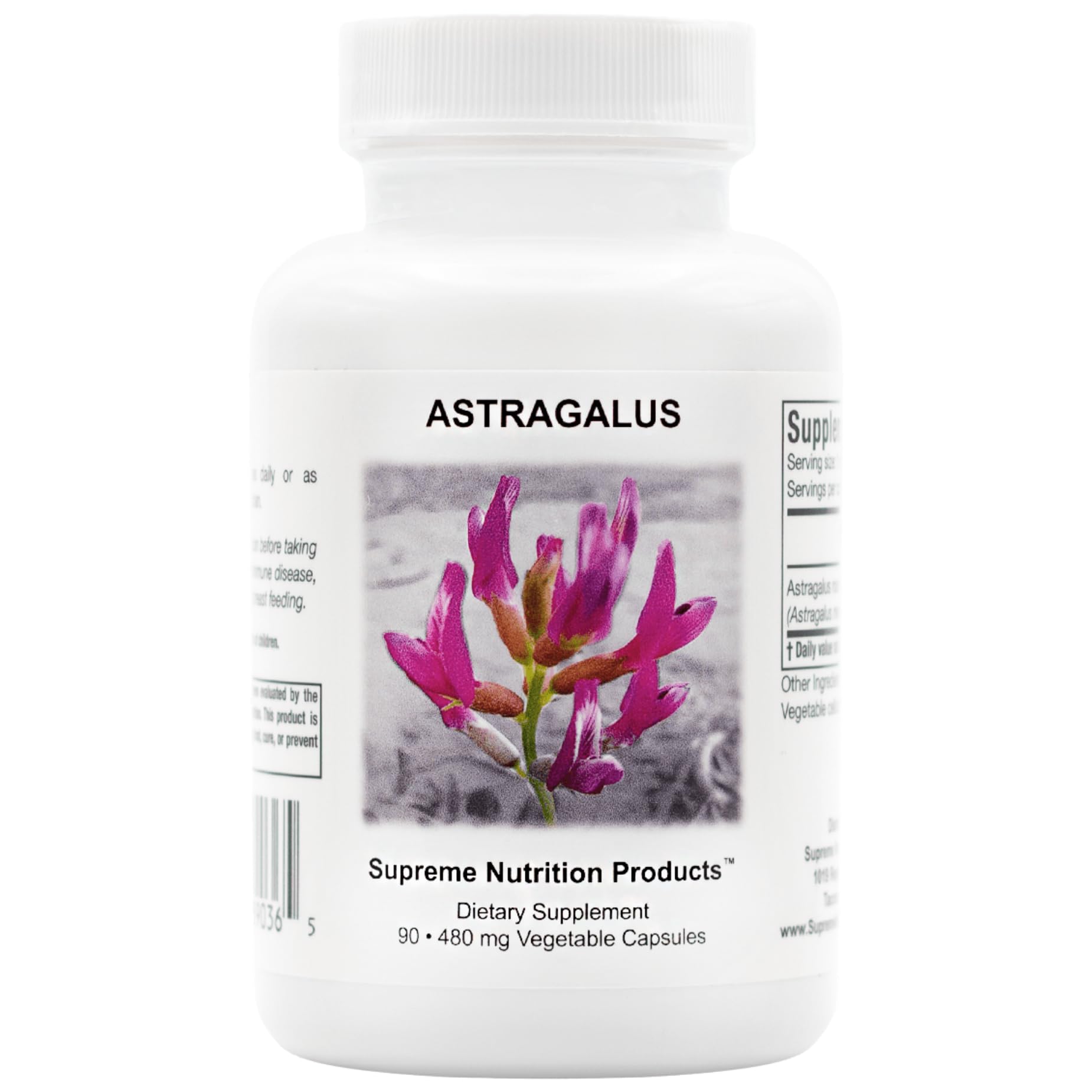 Supreme Nutrition Products Suplemento fitoterápico de astrágalo, 90 cápsulas vegetarianas