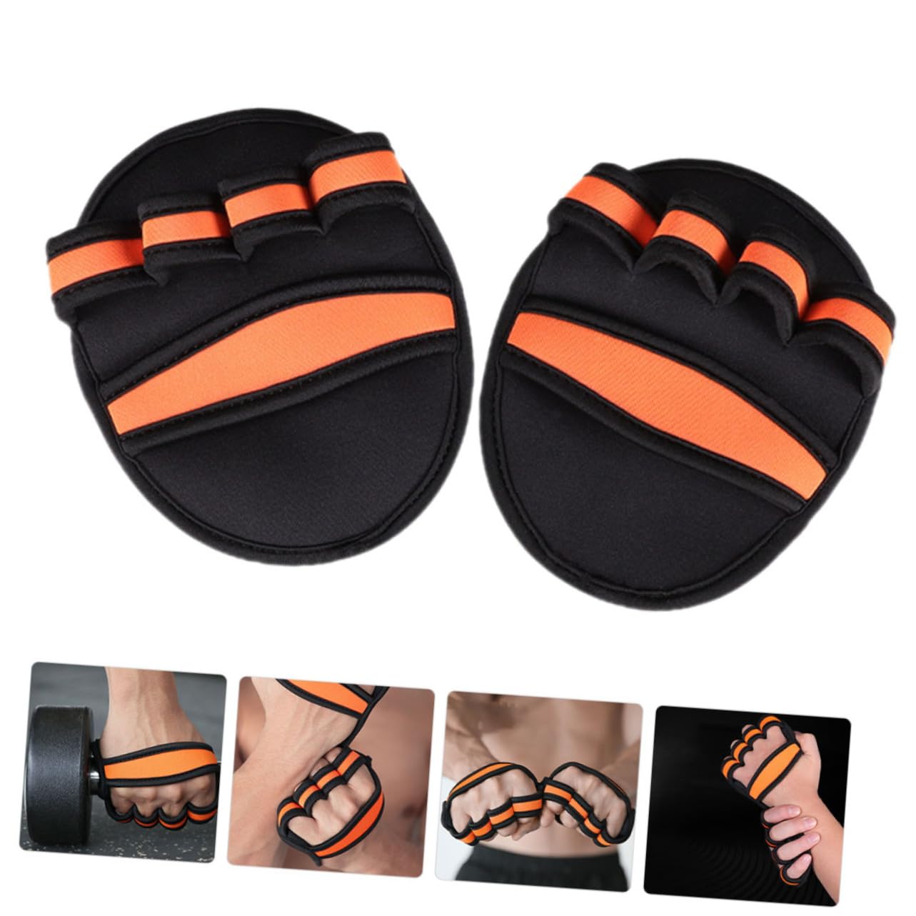 UKCOCO 4 Paires de Musculation Non Glissants pour Homme et Femme de Levage de Poids Respirants Accessoires de Fitness Durable et Confortable Protection des pour Entraînements