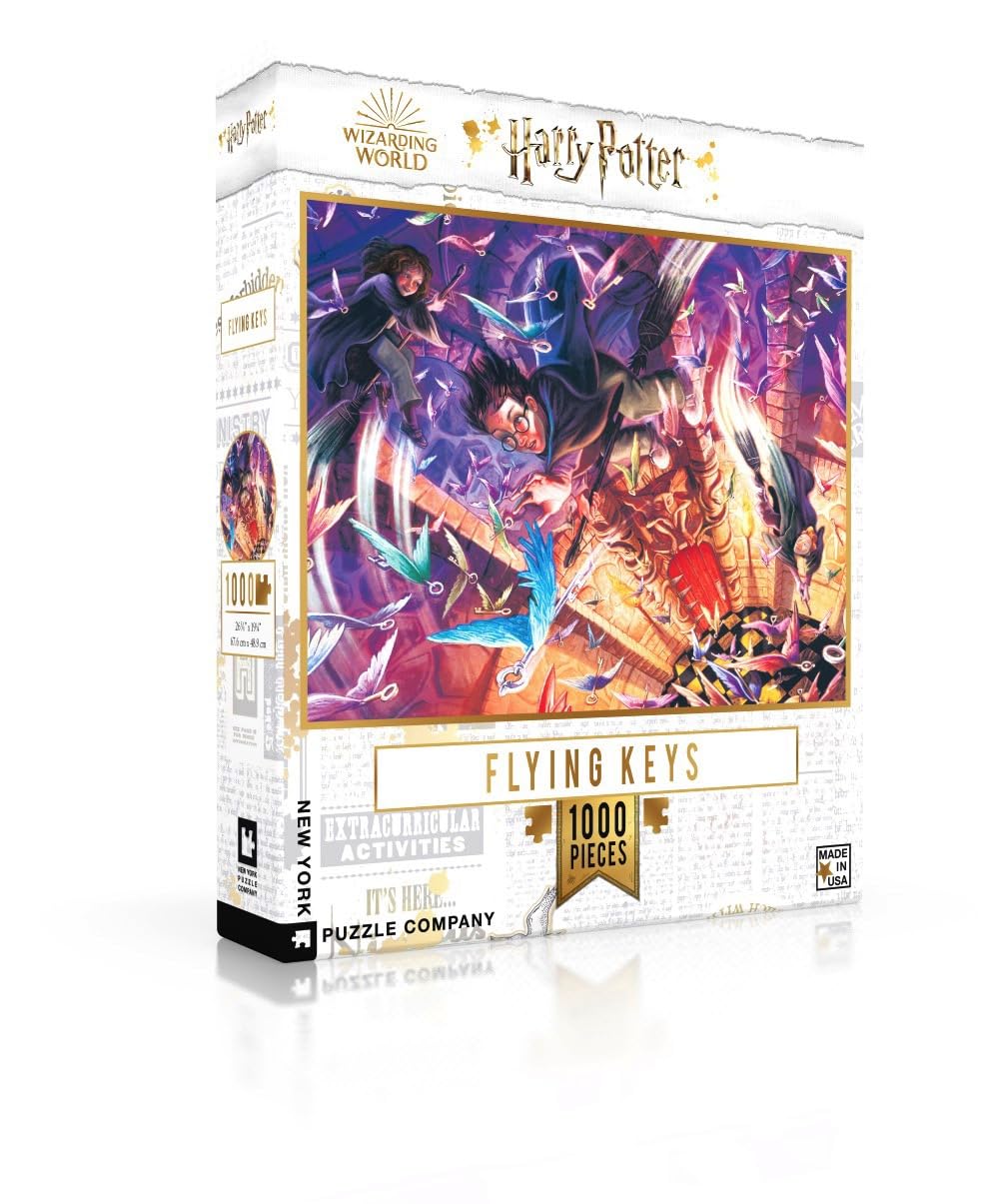 Harry Potter Flying Keys - 1000 Piece Jigsaw Puzzle for Family Game Nights by Mary GrandPré