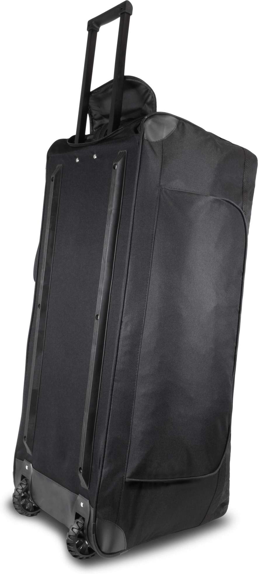 XXL 100 Liter Reisetasche mit Trolleyfunktion Trolleykoffer mit 2/3 Rollen und extra großem Hauptfach Schwarz / 100 Liter XXL