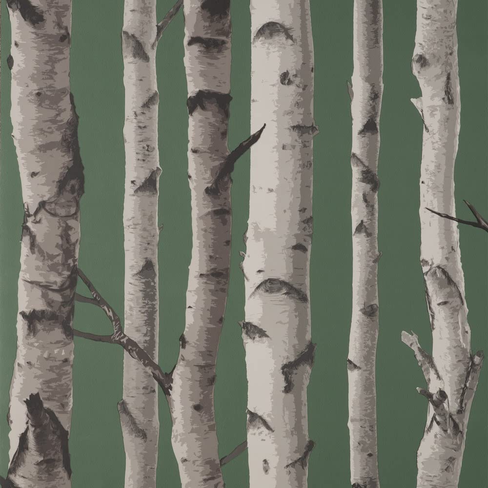 Fine Decor UK Birch Trees SW Hunter Green