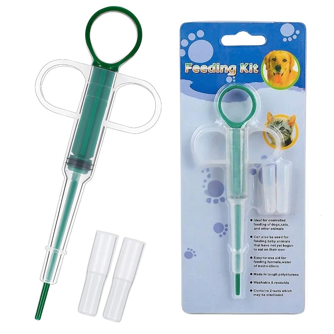 PET FUN Pet Pill Dispenser & Feeding Kit - Easy Pill Shooter & Liquid Medicine Feeder for Dogs, Cats & Small Pets | Reusable, Safe, Stress-Free Oral Syringe Injector Silicone Tip Tool (Pack of 1)-image-16