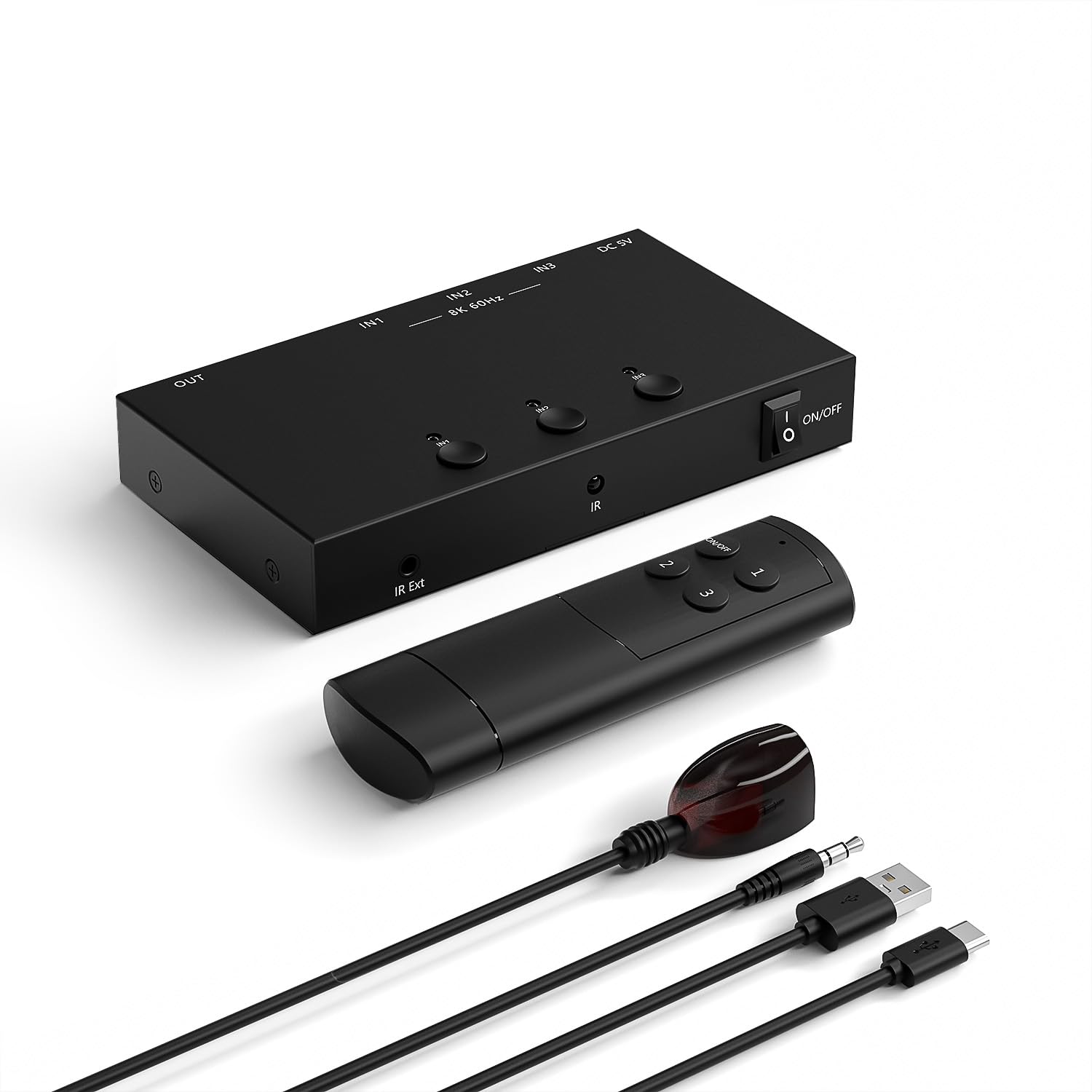ZUZONG 8K @ 60Hz HDMI Switcher 3 in 1 Out Aluminum Support 4K @ 120Hz HDR10+ HDCP 2.3 CEC VRR HDMI 2.1 Switch Splitter Compatible with PS5/4 Xbox X/S Nintendo Switch/OLED Roku Apple TV Fire Stick UHD