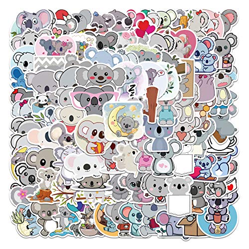 Koala Stickers Aiyale 100pcs Cute Animal Stickers Colorful Vinyl Bear Stickers for Kids Water Bottles Skateboard Guitar