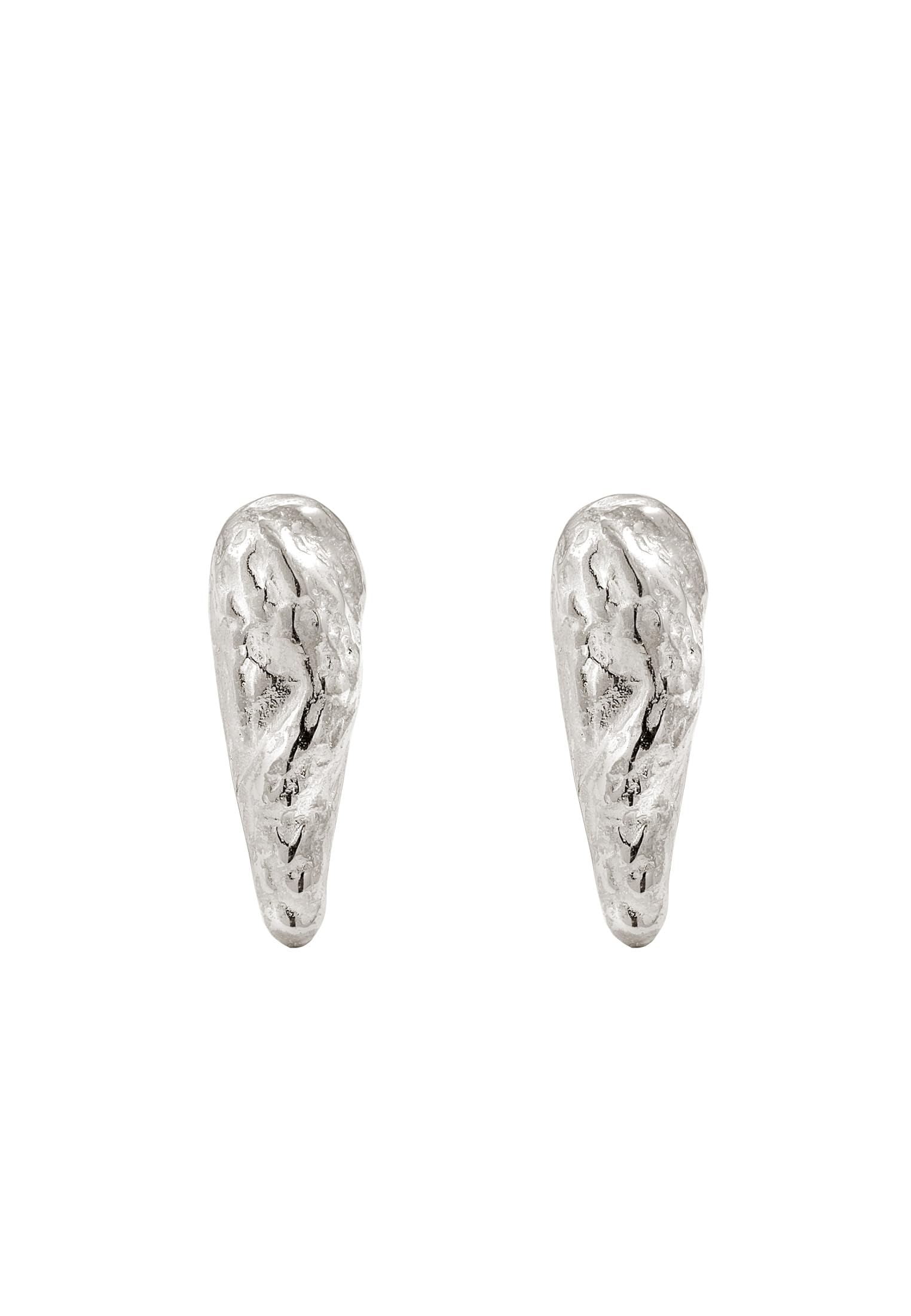Kuzzoi Orecchini da uomo a goccia (5 x 17 mm) con superficie strutturata in argento sterling 925, orecchini da uomo