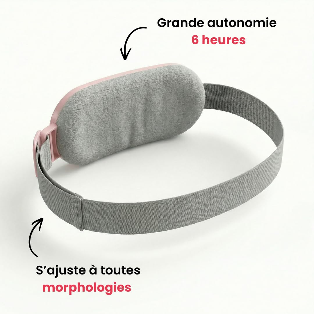 Cyclicare - Ceinture Chauffante Regle Douloureuse Menstruelle, Coussin Chauffant Menstruel Discrète, Apaisez vos Crampes en Quelques Minutes (Rose)