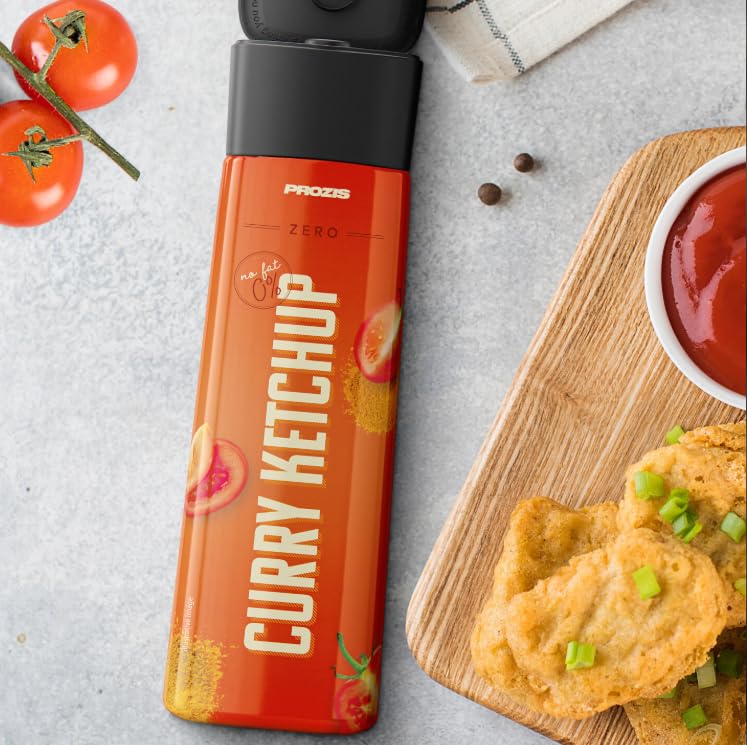 Prozìs Salsa Ketchup Zero calorie 355 g - zero grassi - classico o speziato (Ketchup al curry)