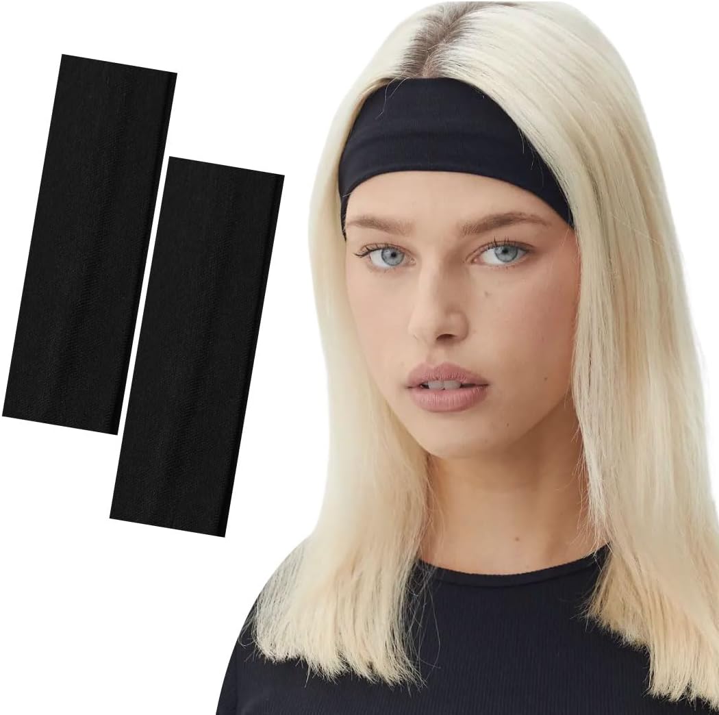 Polenza 2 x Graceful 7cm Black Headbands Headbands for women