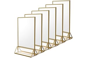 NIUBEE 4 x 6 Acrylic and Gold Stand