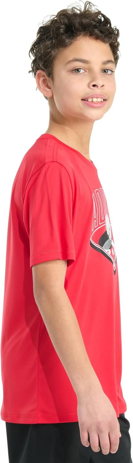 adidas Boys' Short Sleeve Polyester Athlete Tee - Image 2