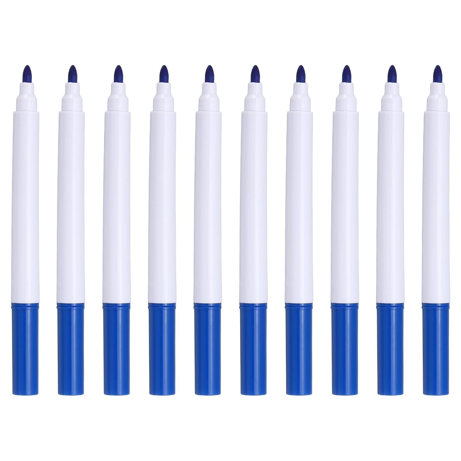 PATIKIL Liquid Chalk Markers, 10 Pcs Chalk Board Dry Wet Erase Pens Fine Tip Washable Window Marker Pens for Blackboard Home Kitchen Fridge Calendar Whiteboard Clear Glass, Dark Blue